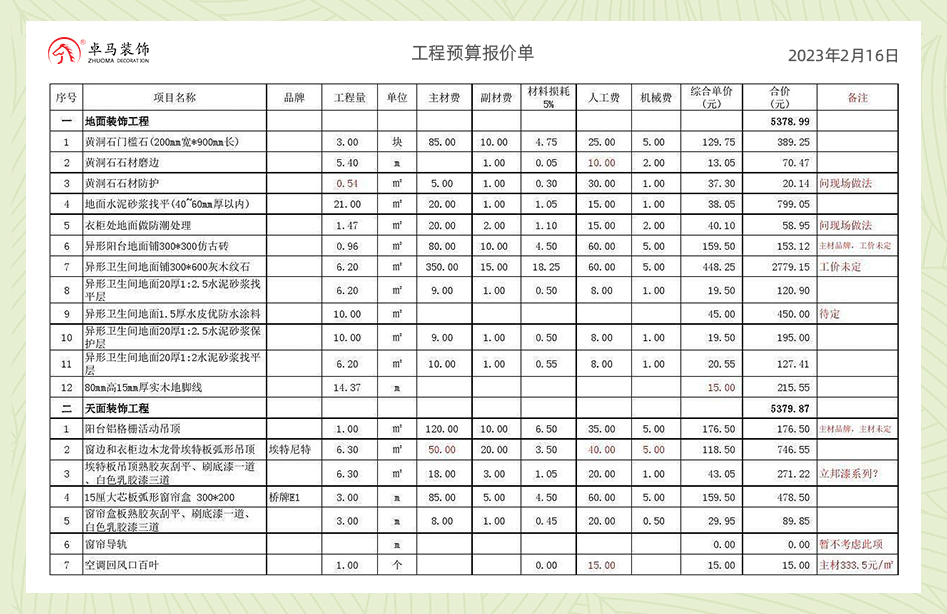 透明报价